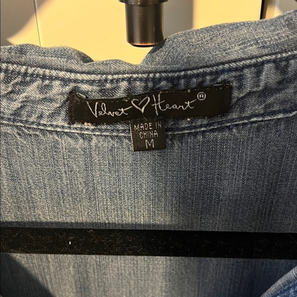 Velvet Heart Denim Blue Mini Dress - Picture 2 of 3